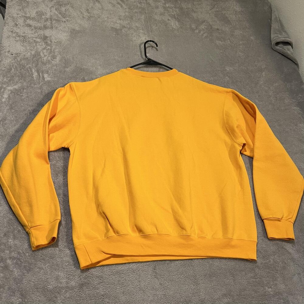 Champion Tuskegee University Sweatshirt Mens Large Yellow Crewneck Fleece - Picture 6 of 8